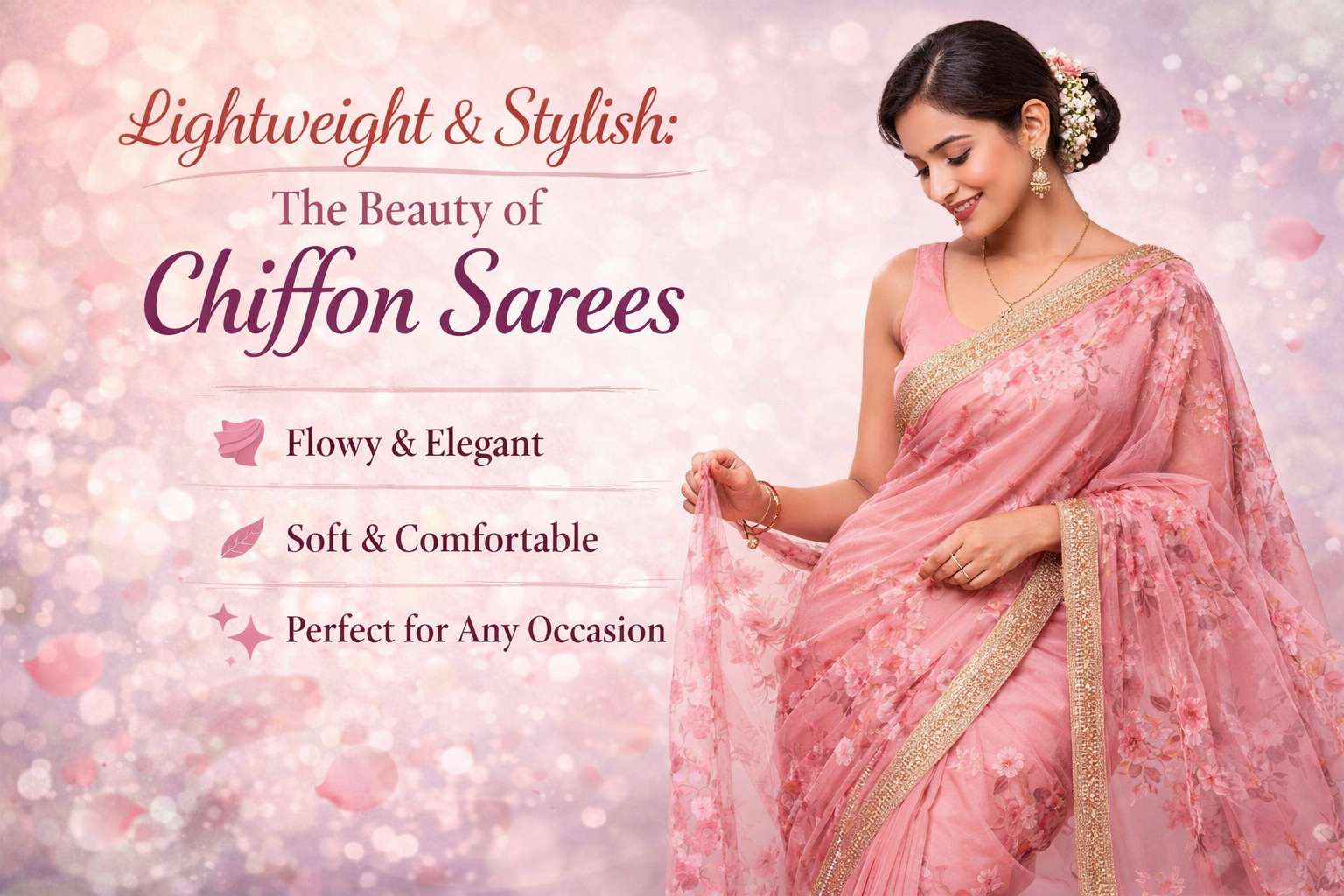 chiffon saree image