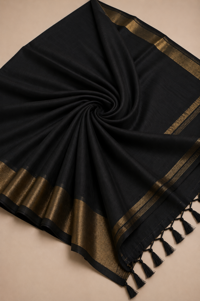 cotton silk blend saree image